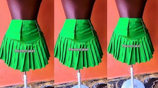 How to Cut and Sew a Pleated Skirt | Step-by-Step Beginner Tutorial