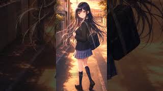 【四季の彼女】2026年10月9日(金)No.923 夕方の通学路、振り返り微笑む彼女🤗🍱🌿✨ #四季の彼女 #Shorts