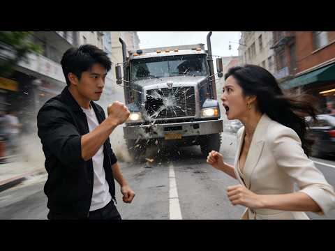 受盡欺負的傻小夥竟是隱藏神王，一拳打穿失控卡車救下美女總裁，美女總裁當場被征服求着嫁給他！#短劇 #爽文 #逆襲 #男頻