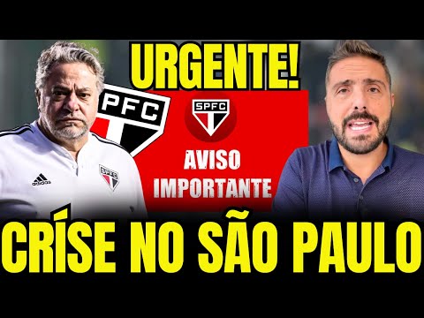 🚨URGENTE! ACABOU DE SOLTA GRANDE CRISE NO SPFC! CAMPANHA MUITO RUIM NOTICIAS DO SÃO PAULO HOJE