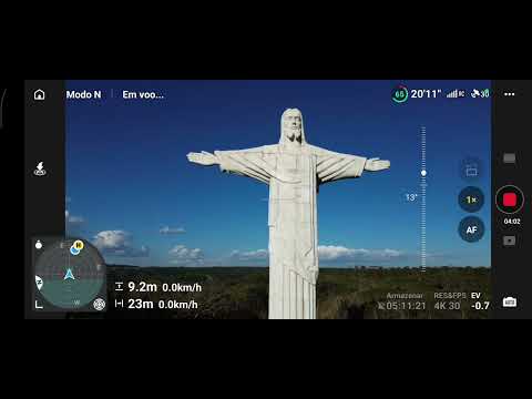 Sobrevoando o Cristo Redentor: Mirante Vista do Céu Em Jataí - Goiás 