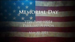05-31-21 Pahrump VFW Post 10054 Memorial Day Ceremony