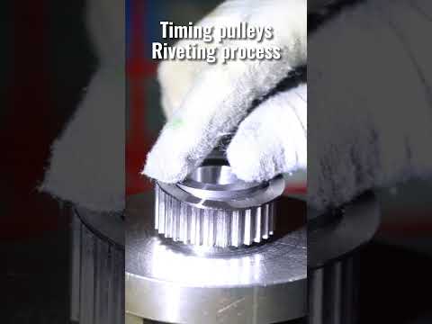 Timing pulleys Riveting process #automation #shorts