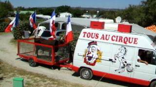 preview picture of video 'Circus op camping Les Tamaris Frontignan plage'