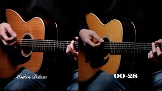 Video thumbnail for Martin 00-28 vs 00-28 Modern Deluxe by WM SOUND Guitars 원미사운드