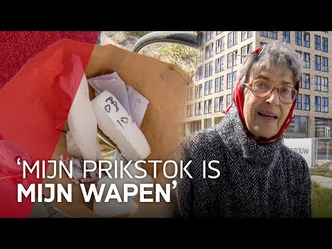 Sophia (83) raapt zwerfvuil op