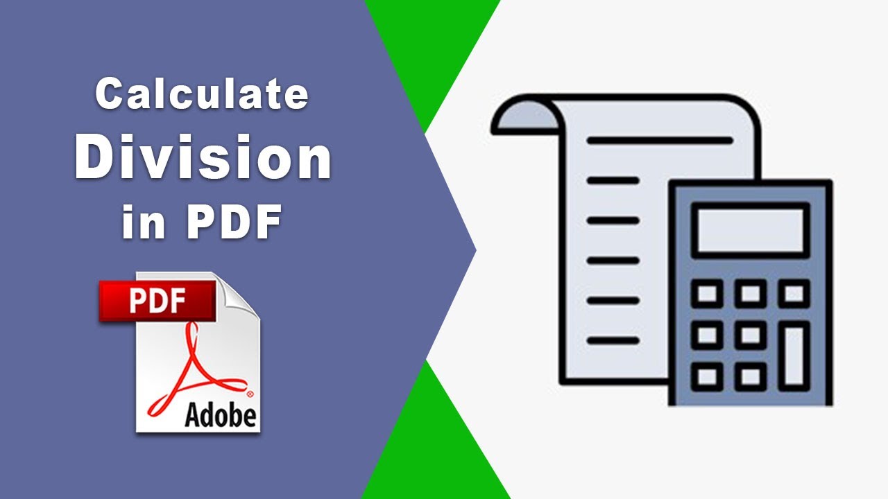 How to calculate division in pdf form using Adobe Acrobat Pro DC