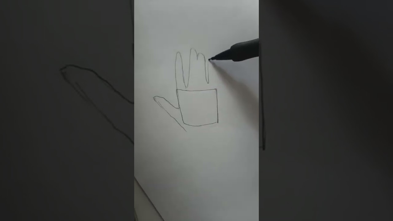 Cómo dibujar MANOS en diferentes posiciones muy FÁCIL paso a paso 🙌 #shorts | Trucos Lindos Shorts