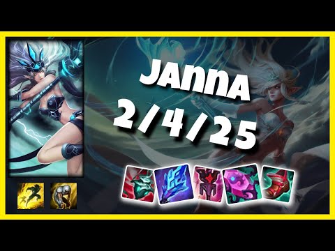 Janna Challenger Gameplay S11 Replay 10.25 Support (2/4/25) - BR