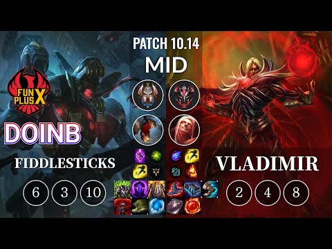 FPX Doinb Fiddlesticks vs Vladimir Mid - KR Patch 10.14