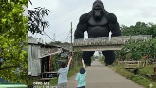 Download lagu GIANT GORILLA RUNS VILLAGE mp3