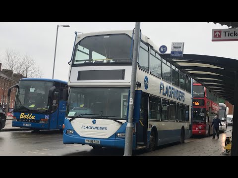 GA rail replacement Flagfinders Scania Omnidekka bus from Ipswich to Colchester *Beastly thrash*