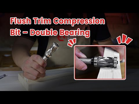 Flush Trim Like a Pro! Spiral Compression Router Bit with Double Bearings 🔧✂️