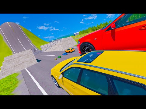 Big & Small Cars vs Chain Wall, Giant Bulge 😱 BeamNG.Drive