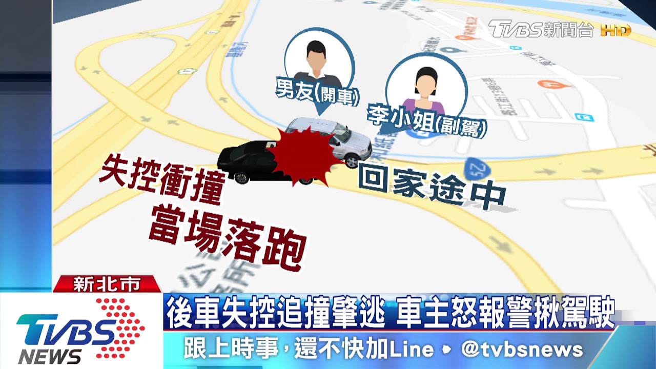 後車失控追撞肇逃 車主怒報警揪駕駛