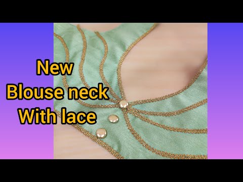 New blouse back neck | Blouse design with lace |...