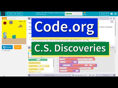 Code.org Lesson 21.4 Mini-Project - Side Scroller | Tutorial and Answers | Unit 3 CS Discoveries