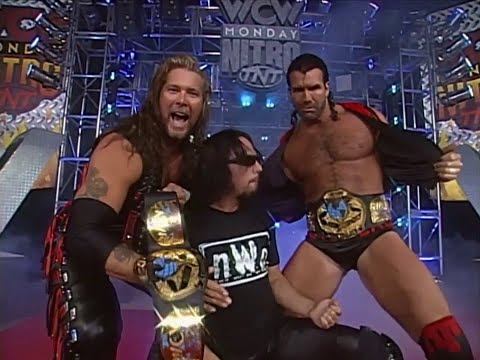 Kevin Nash & Scott Hall destroy 2 Jobbers & then get Jumped by the Steiner Bro's! 1997 (WCW)