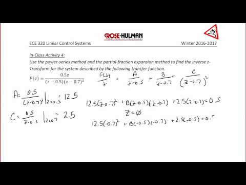ECE320 Lecture7-3c: Discrete-Time Systems - Inverse z-Transforms