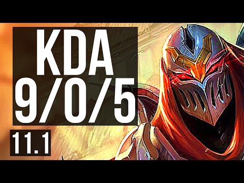 ZED vs GALIO (MID) | 9/0/5, 700+ games, Legendary, 1.0M mastery | KR Diamond | v11.1