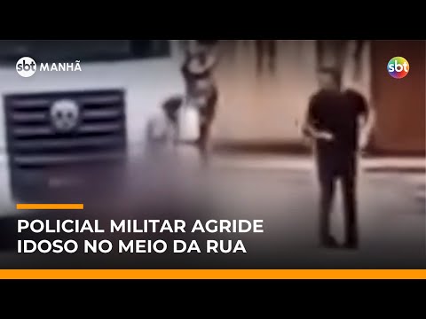 PM é flagrado agredindo idoso após discussão por cachorro no Tocantins | #SBTManhã
