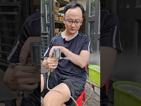 Súng phun sơn F3 mini Aurita - Béc phun 0.8, bầu 200ml
