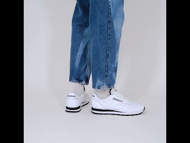 REEBOK CLASSIC LEATHER WHITE/BLACK | Courir.com