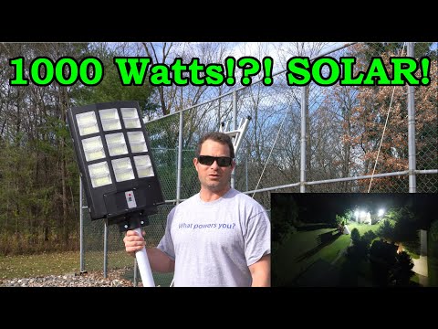 ✅ WHAT? 1000W Solar LED Street Light?  Let's Test This Out - Compare To Hardwired 150W LED