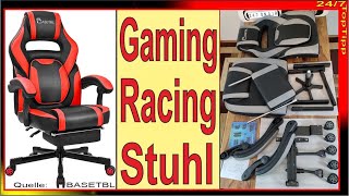 BASETBL Gaming Stuhl ✔ Unboxing Montage & erste Sitzprobe - Gamerstuhl - große Sitzfläche max.150 kg