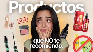 PRODUCTOS QUE NO RECOMIENDO ❌ decepciones en maquillaje, skincare y pelo (¡no caigas!)