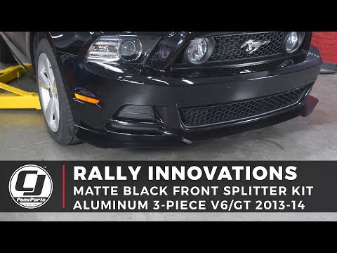 2013-2014 Mustang Install | Rally Innovations Rally 1 Three-Piece Aluminum Front Splitter