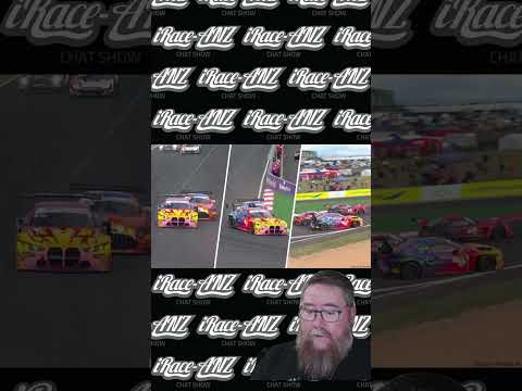 Jules Gounon and Kelvin van der Linde collided for the lead.  #racing #b12hr #bathurst12hour