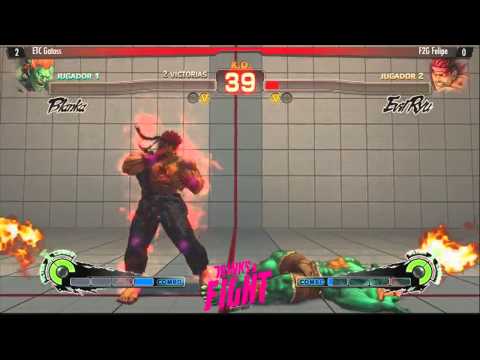 Grand Finals ETC Gatoss (Blanka) Vs F2G Felipe (EvilRyu) 14° Drinks & Fight Tournament Series #USF4