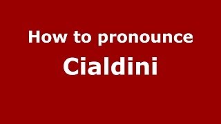 How to pronounce Cialdini