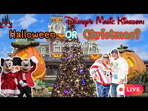 Thumbnail for Disney Magic Kingdom LIVE — Did Christmas Take Over Halloween Overnight?! 🎃➡🎄