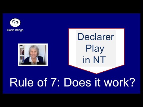 Rule of 7: Does it work? Declarer Play in No Trumps