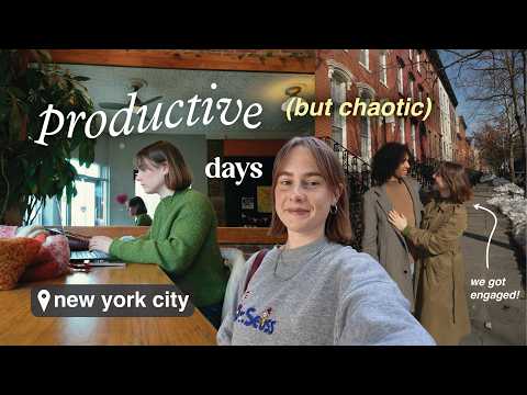 a productive (but chaotic) few days in my life in new york city 🚕✨ (we got engaged!!!)