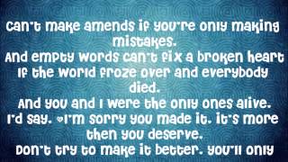 New Years Day - &quot;You&#39;ll Only Make It Worse&quot; {Lyrics}