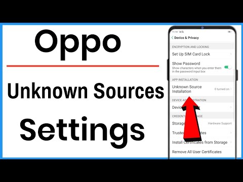 Oppo Unknown Sources Settings | How To Find Unknown Sources On Oppo A3S