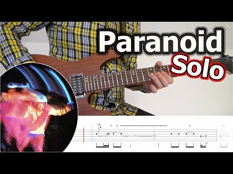 Black Sabbath - Paranoid Guitar Solo Tutorial | Slowed Down | Tabs