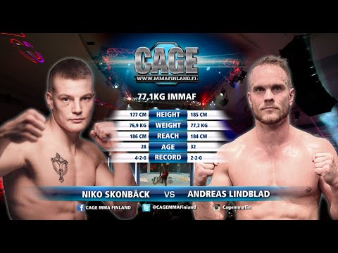 CAGE 52 Skonbäck vs Lindblad - Full Fight MMA