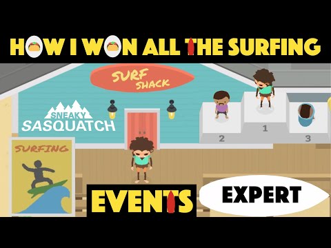 HOW I WON ALL THE SURFING EVENTS!? 🏄🏻‍♂️ | Sneaky Sasquatch | Apple Arcade