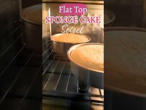 How to achieve FLAT TOP on cakes #flatcake #caketips #spongecake