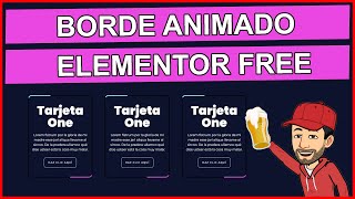 🖐️ Borde animado tarjeta elementor free (truco, Tips and Tricks)  wordpress 125 tutorial español