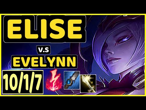SYBOL (ELISE) vs EVELYNN - QUADRAKILL 10/1/7 KDA JUNGLE CHALLENGER GAMEPLAY - OC