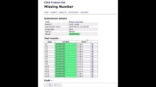 Missing Number | CSES problem set [ java solution ] Code Along
