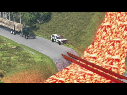 Cars vs Lava River from Volcano - BeamNG Drive - 🔥 ULTIMATE Edition Compilation