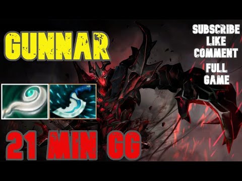 OMG!!! Gunnar Mid Shadow fiend Totally Dominated enemy team and Ownage