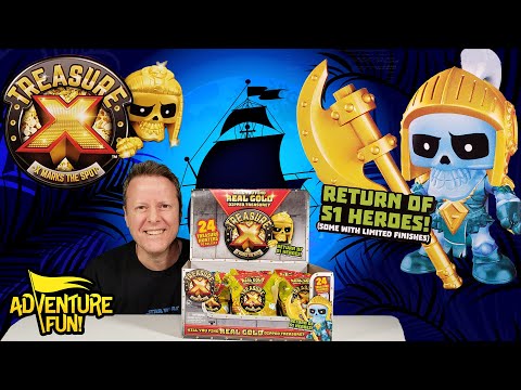 24 Treasure X Gold Heroes Season 1 Returns, Series 5 Hunters, Adventure Fun Toy review!