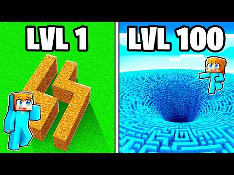 Level 1 vs Level 100 Labyrint I Minecraft